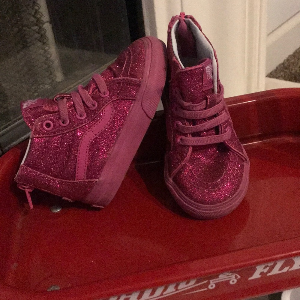 Vans Toddler Size 5.5 Pink Glitter